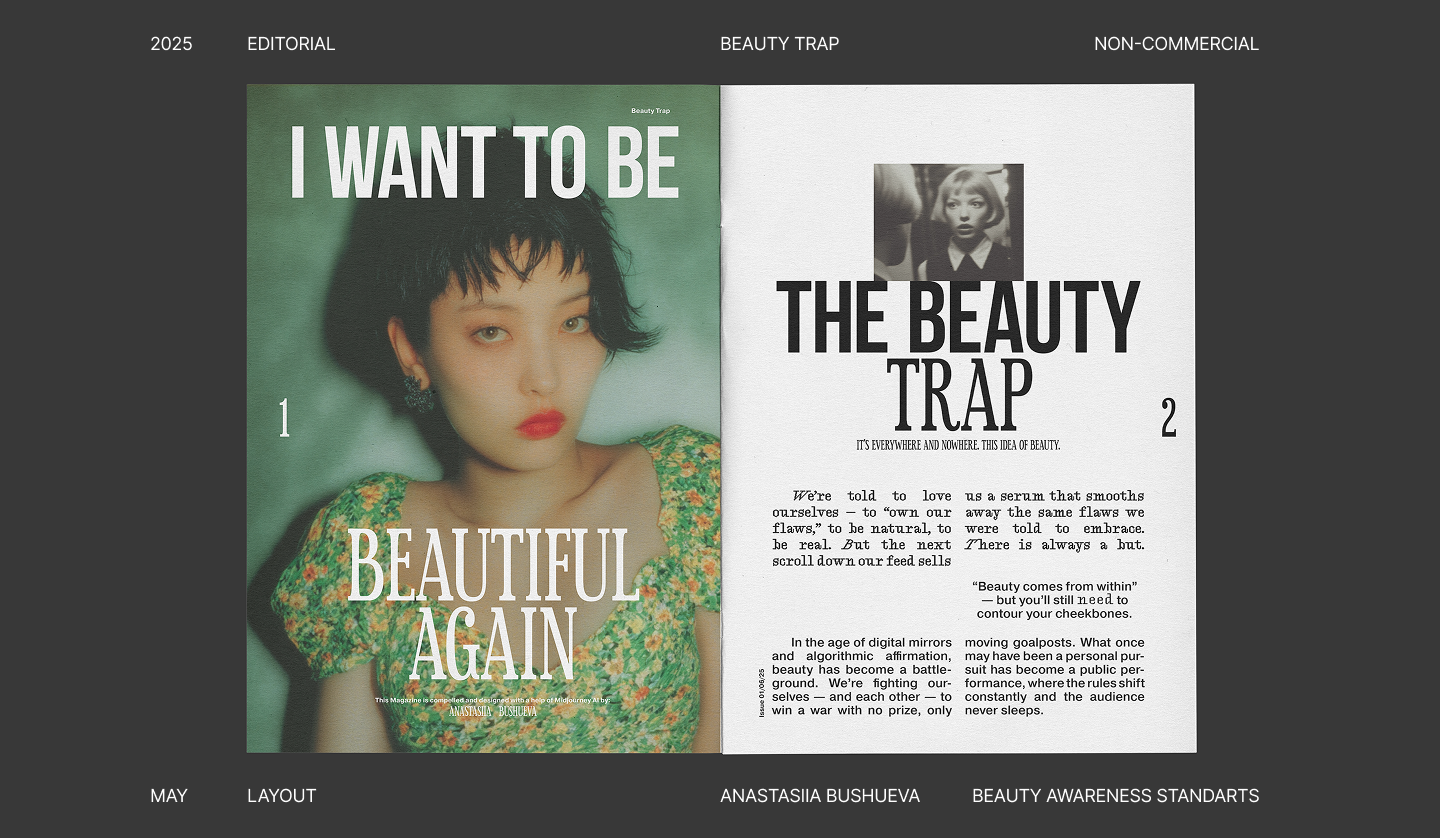 Beauty Awareness Trap Joural editorial design